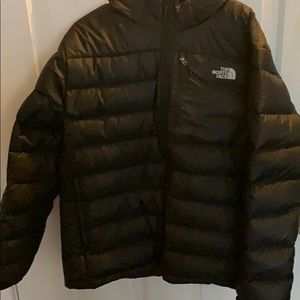 Black North Face Coat  with hood Size XL